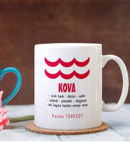 BK Gift Kişiye Özel Kova Burcu Beyaz Kupa Bardak