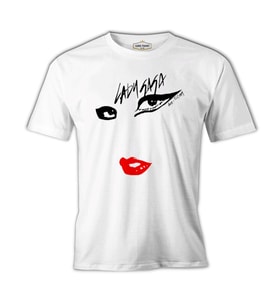 Lady Gaga Beyaz Erkek Tshirt