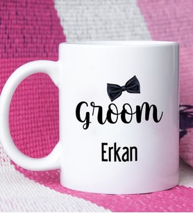 Groom Damat Tasarımlı Kişiye Özel Groom Damat Kupa Bardak