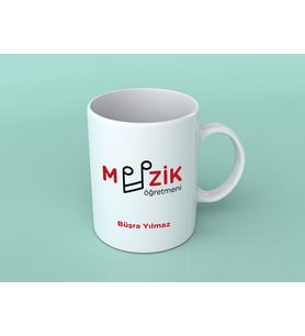 Müzik Sınıf Öğretmenine Özel Tasarım Kişiye Özel Kupa Bardak