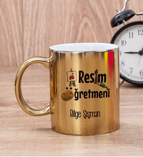 Resim Öğretmeni Gold Kupa Bardak