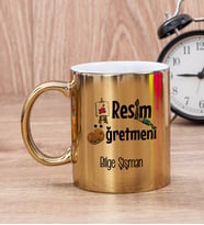 Resim Öğretmeni Gold Kupa Bardak