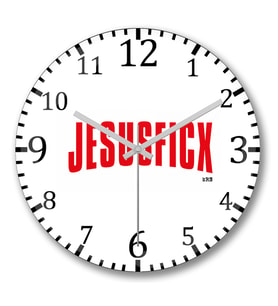 Jesuscx Jesus Fique Duvar Saati Bombeli Gercek Cam