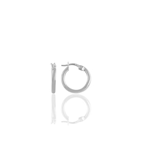 Söğütlü Silver Gümüş rodyumlu 16 mm şarnel halka küpe
