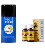 Viga 150000 Geciktirici Sprey + 2 KUTU SPANİSH FLY BAYAN UYARICI(İSTEK ARTTIRICI) DAMLA