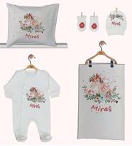 Pia Baby Gl 1949-02 İsme Özel Beşli Tulum Set