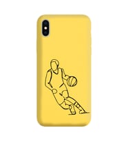 Iphone Xs Çizgi Tasarımlı Sarı Lansman Telefon Kılıfı