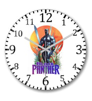 Pantera Negra Rei de Wakanda Duvar Saati Bombeli Gercek Cam