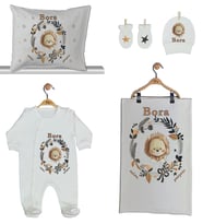 Pia Baby GL 1909-02 İsme Özel Beşli Tulum Set