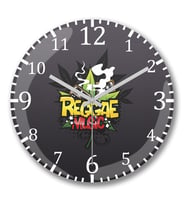 Reggae Music Duvar Saati Bombeli Gercek Cam