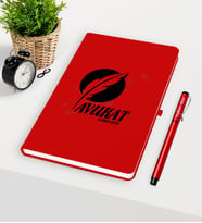 BK Gift Kişiye Özel Avukat Temalı Kırmızı Defter Kalem Seti - 12