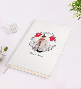BK Gift Kişiye Özel Sevgililer Günü Temalı İsimli Fotoğraflı Beyaz Defter-26