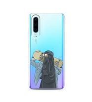 Kaykay Kız Tasarım Süper Şeffaf Silikon Telefon Kılıfı Huawei P30 