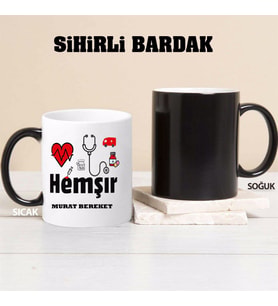 Hemşir Kupa Bardağı Sihirli (Beyaz)