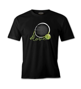 Tenis - Love the Ball Siyah Erkek Tshirt
