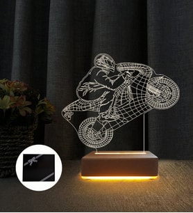Motorcu Tasarım 3d Led Lamba Motorcu Hediyesi Gece Lambası