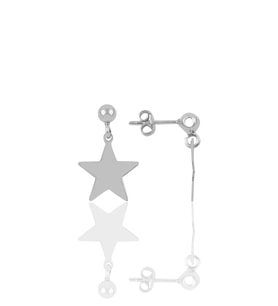 Söğütlü Silver Gümüş rodyumlu yıldız modeli küpe