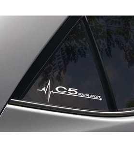Citroen C5 Yan Cam Sticker Oto Kapı Çıkartma 20cmx7cm