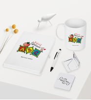 BK Gift Kişiye Özel Anasınıfı Öğretmeni Temalı Beyaz Defter Kalem Kupa Ayna Seti - 1