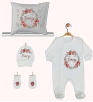 Pia Baby Gl 1937-04 İsme Özel Yastık Tulum Set
