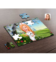 BK Gift Kişiye Özel Hemşire Karikatürlü Ahşap Puzzle-2