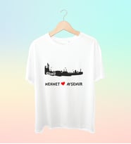 Şehrinize Özel İsim Baskılı Siluet Tshirt