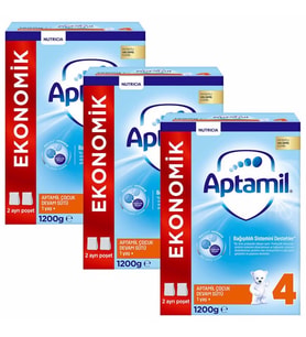 Aptamil 4 Çocuk Devam Sütü Yeni Formül 1200 gr x 3 Adet