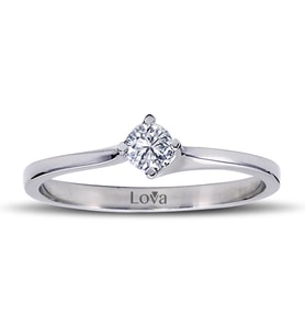 Lova F Renk 0,16 Karat Pırlanta Tektaş Yüzük - 1040055