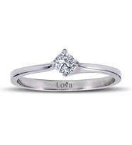 Lova F Renk 0,16 Karat Pırlanta Tektaş Yüzük - 1040055