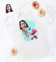 BK Gift Kişiye Özel Ev Hanımı Anne Karikatür Mutfak Önlüğü  1