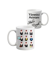 Yönetici Asistanı İsimli Kupa Bardak - Sekretere Hediye
