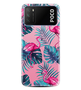 Kılıfland Xiaomi Poco M3 Kılıf Silikon Resimli Kapak Flamingo Pattern Stok 1032