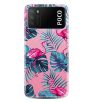 Kılıfland Xiaomi Poco M3 Kılıf Silikon Resimli Kapak Flamingo Pattern Stok 1032