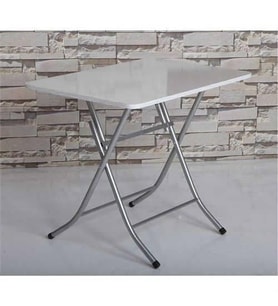 Katlanır Ahşap Mutfak ve Balkon Masası 60X90cm (Beyaz)