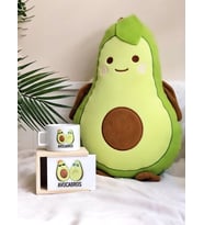 Avokado Tasarımlı Best Friends Forever BRO Yastık ve Ahşap Kutulu Kupa Hediye Seti