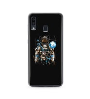 Uzay Astronot Tasarım Süper Şeffaf Silikon Telefon Kılıfı Samsung A30