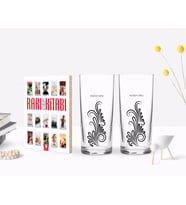 BK Gift Kişiye Özel Renkli Baskılı İsimli İkili Rakı Bardağı ve Rakı Cep Kitabı Hediye Seti-120 (Model 1)