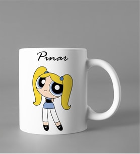 Powerpuff Girls Bubbles Kupası Kişiye Özel