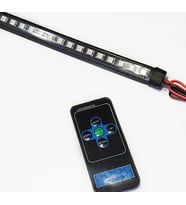 OFF ROAD Çakarlı Led Koyu TURUNCU-BEYAZ Çift Renk 24 Modlu Kumandalı 56cm