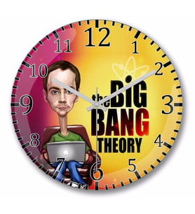 The Big Bang Theory Duvar Saati Bombeli Gercek Cam