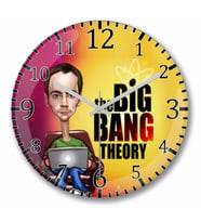 The Big Bang Theory Duvar Saati Bombeli Gercek Cam