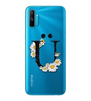 Papatya Harf Tasarım Süper Şeffaf Silikon Telefon Kılıfı Oppo Realmi C3 Ü-Harfi