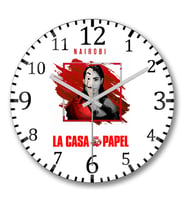 La Casa De   Papel Duvar Saati Bombeli  Gercek Cam