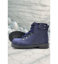 Rakerplus Griffon Hakiki Deri Lacivert Fermuarlı Çocuk Botu