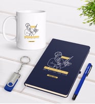BK Gift Kişiye Özel Diş Hekimi Temalı Lacivert Defter Kalem Kupa 32gb USB Bellek Hediye Seti-4 (Model 1)