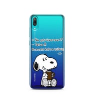 Snoopy Tasarımlı Süper Şeffaf Silikon Telefon Kılıfı Huawei Y7 Pro 2019