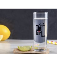 BK Gift Kişiye Özel Renkli Baskılı The Girl Tasarımlı Vodka Bardağı-1 (Beyaz)