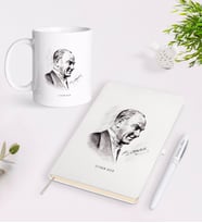 BK Gift Kişiye Özel Atatürk Temalı Beyaz Defter Kalem Kupa Seti-10 (Model 1)