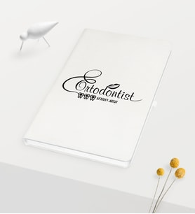 BK Gift Kişiye Özel Ortodontist Temalı Beyaz Defter - 1