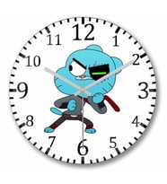 Gumball Watterson  Duvar Saati Bombeli Gercek Cam